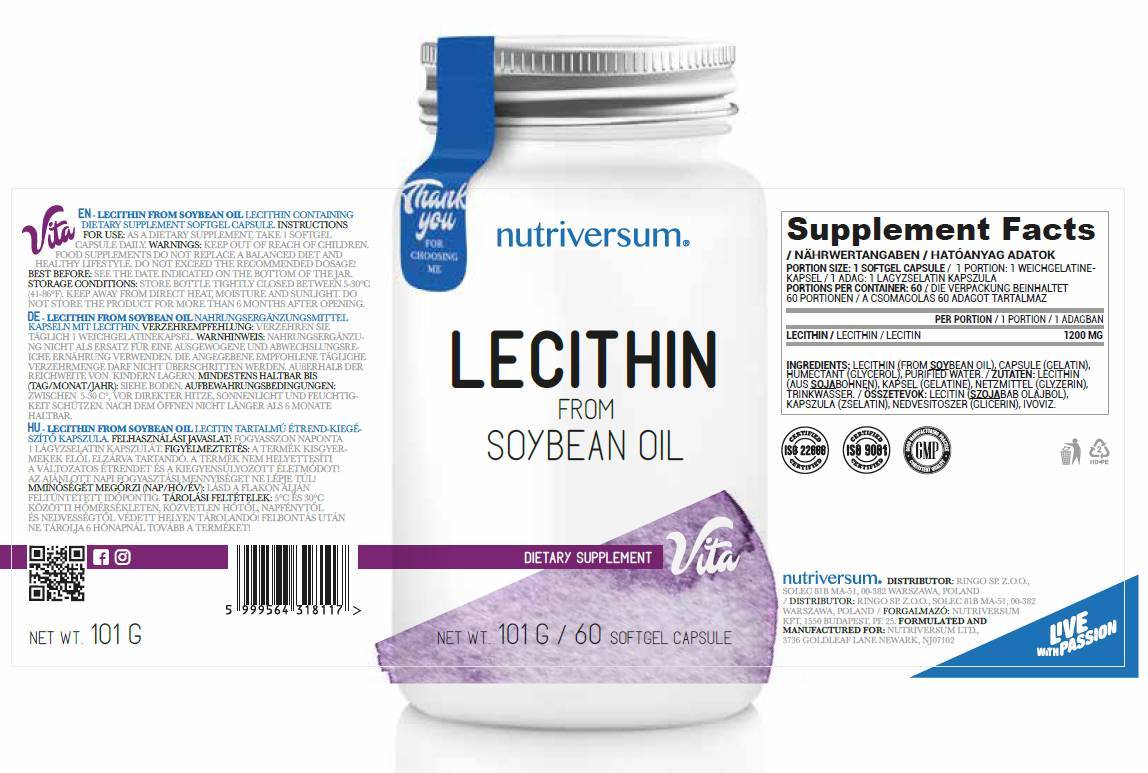 Lecitin 1200 mg | Od sojinog ulja - 30 softgela