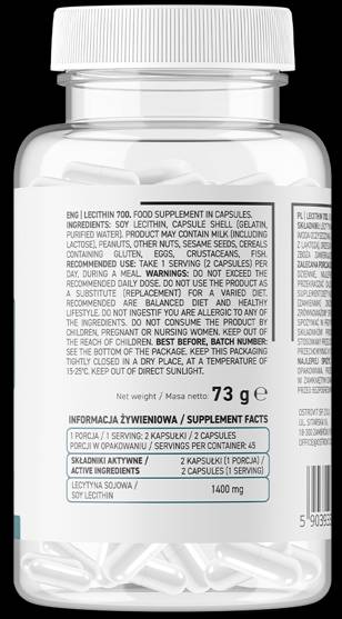 Lecitin 700 mg 90 kapsula