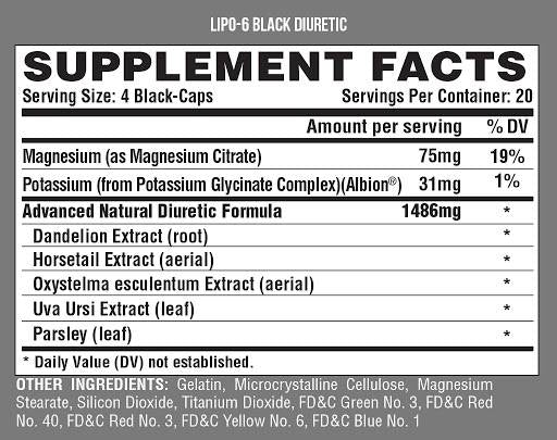 Lipo 6 Black/Diuretik - 80 kapsula
