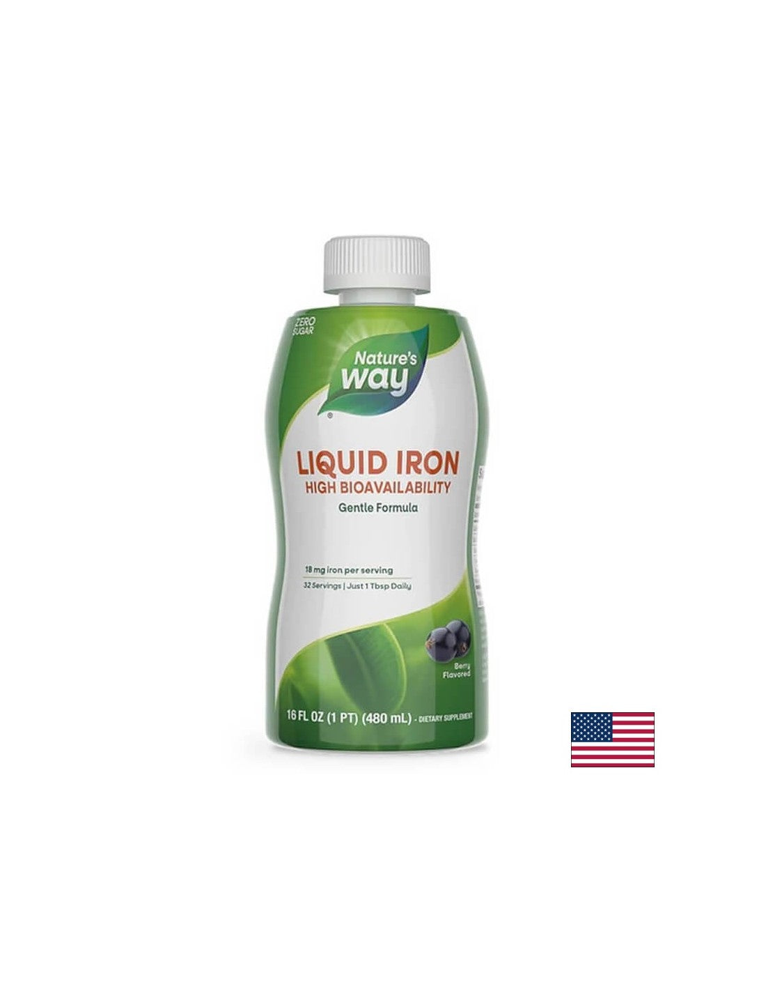 Liquid Iron - Tekuće željezo (okus borovnice), 480 ml Nature's Way