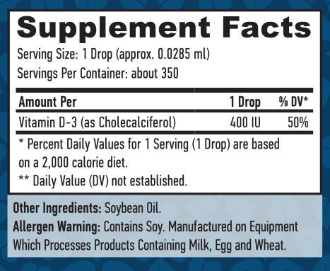 Tekući vitamin D-3 400 IU/10 ml
