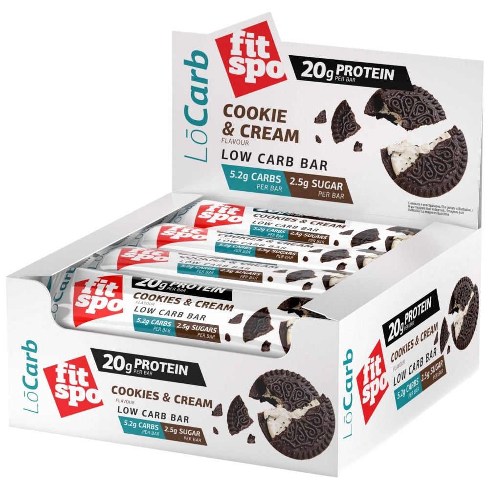 LoCarb proteinske pločice | Keto kolačići & Krema - 12 x 60 grama