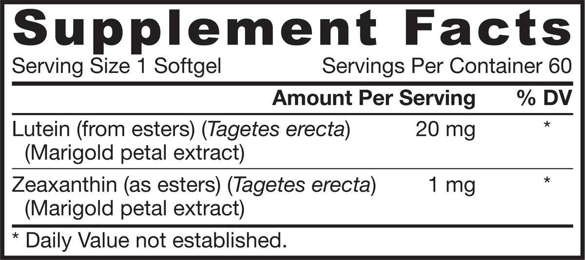 Lutein 20 mg - 120 mekih gelova
