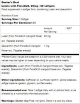 Lutein 20 mg | S FloraGLO - 60 gel kapsula