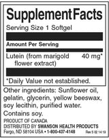 Lutein 40 mg - 60 softgels