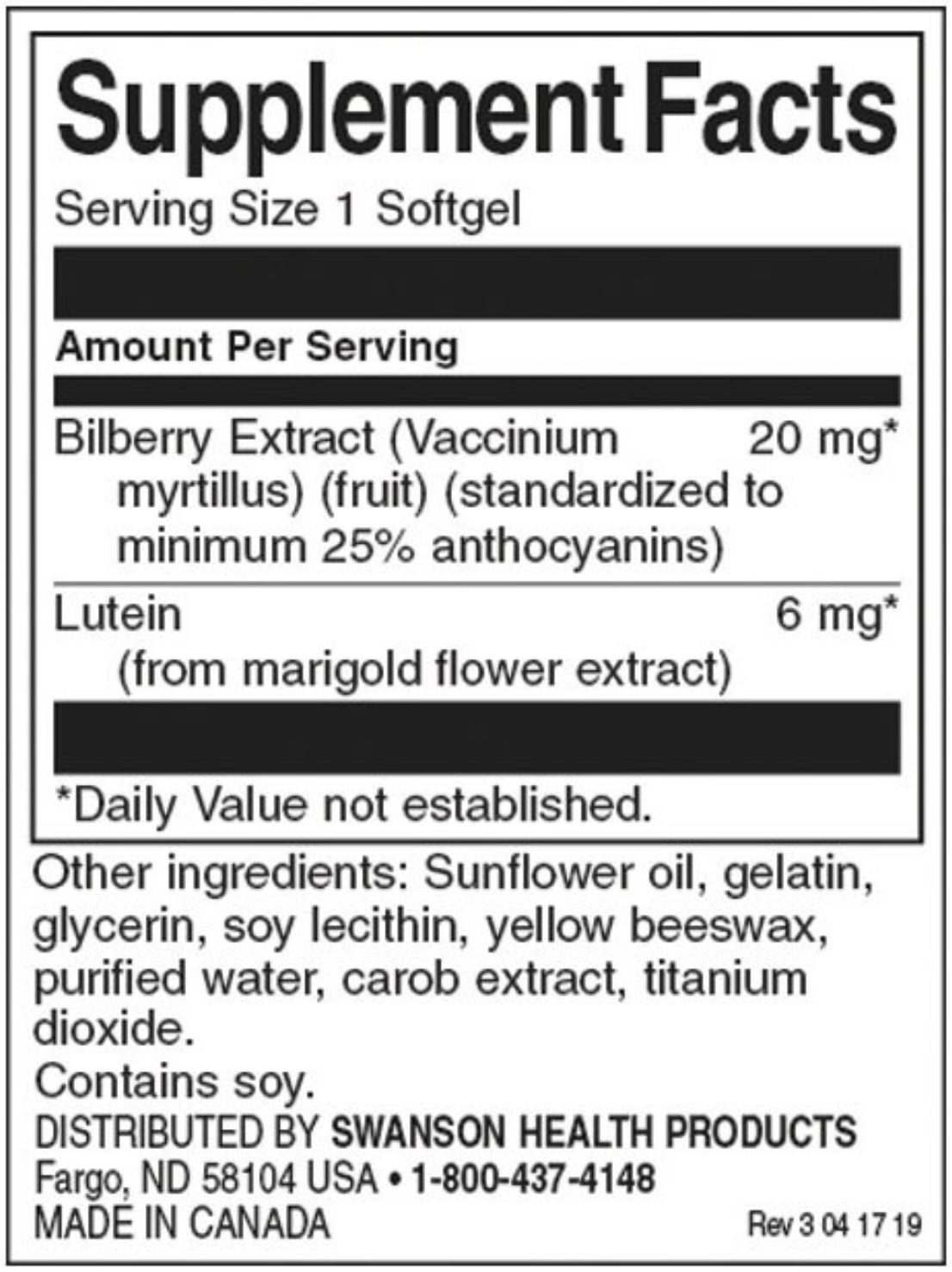 Lutein i borovnica 26 mg - 120 kapsula