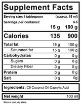 MCT Oil 100% Liquid C8 - 100 ml