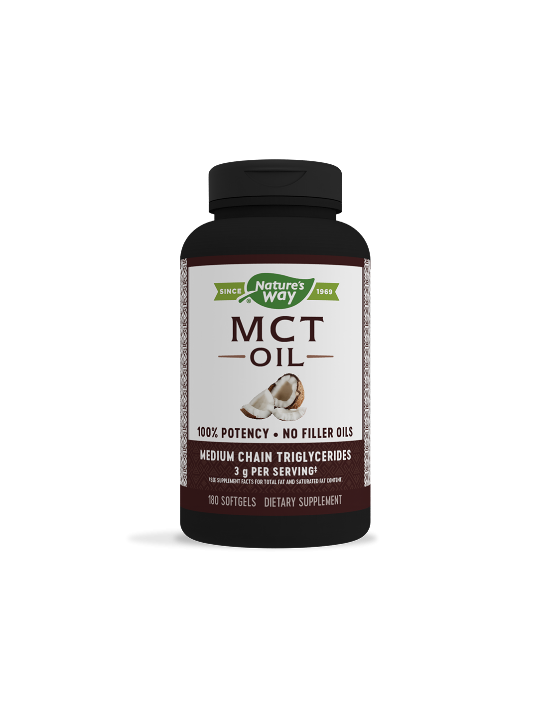 MCT ulje/trigliceridi srednjeg lanca iz kokosovog ulja x 180 mekih gelova Nature's Way