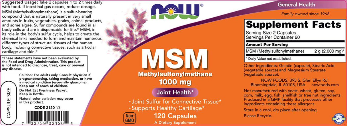 MSM 1000 mg - 240 kapsula