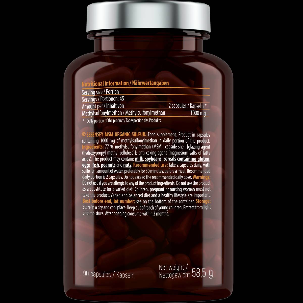 MSM organski sumpor 500 mg - 90 kapsula