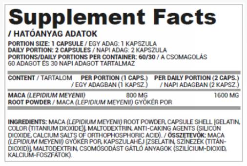 Maca korijen 800 mg - 60 kapsula
