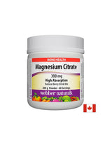 Magnezijev citrat - Visoko apsorbirajući magnezijev citrat 300 mg, 200 g praha s okusom bobičastog voća <tc>Webber Naturals</tc>