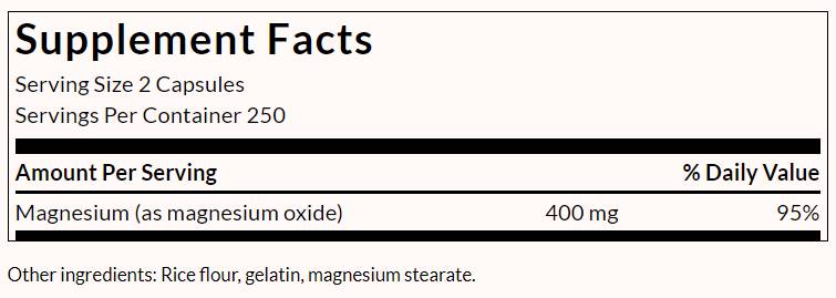Magnezijev oksid - 500 kapsula