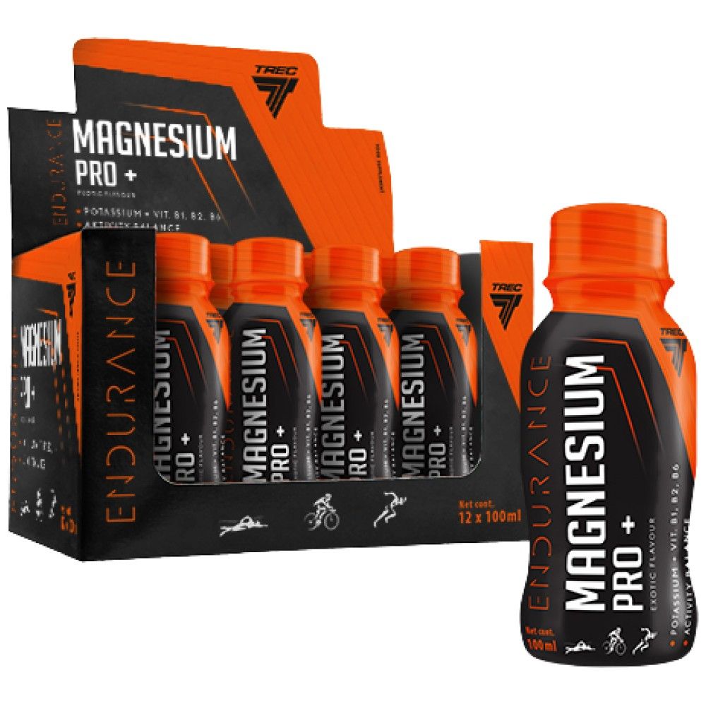 Magnezij Pro+ za izdržljivost | s kalijem & Vitamin B1, B2, B6 - 12 x 100 ml