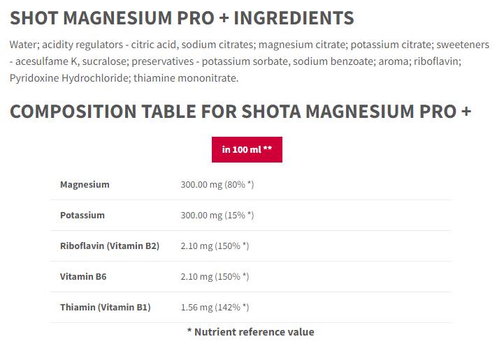 Magnezij Pro+ za izdržljivost | s kalijem & Vitamin B1, B2, B6 - 12 x 100 ml