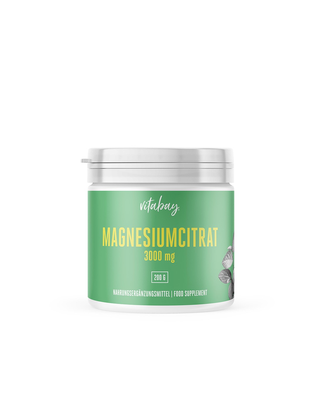 Magnezijev citrat - Magnezijev citrat u prahu, 100% veganski, 200 g <tc>Vitabay</tc>