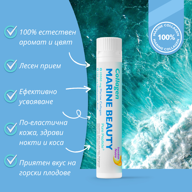 Riblji kolagen Marine Beauty 10000 mg s hijaluronskom kiselinom 100 mg /20 x 25 ml/