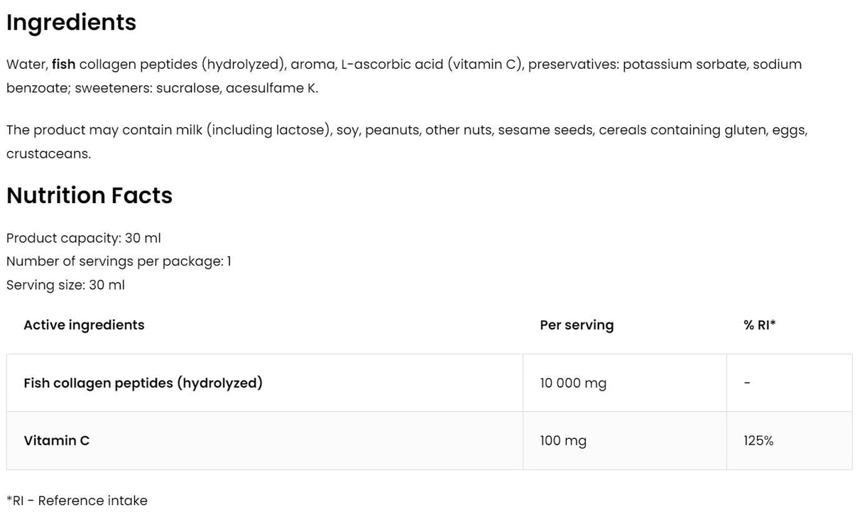 Tekući morski kolagen 10 000 mg 30 ml