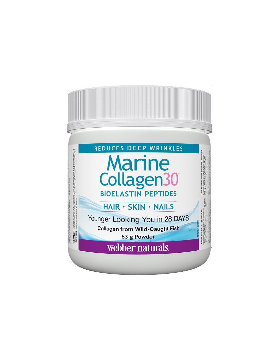 Marine Collagen30® Bioelastin peptides - Morski kolagen s peptidima bioelastina, 63 g praha
