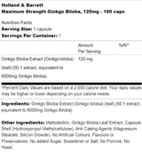 Maximum Strength Ginkgo Biloba 120 mg - 100 kapsula