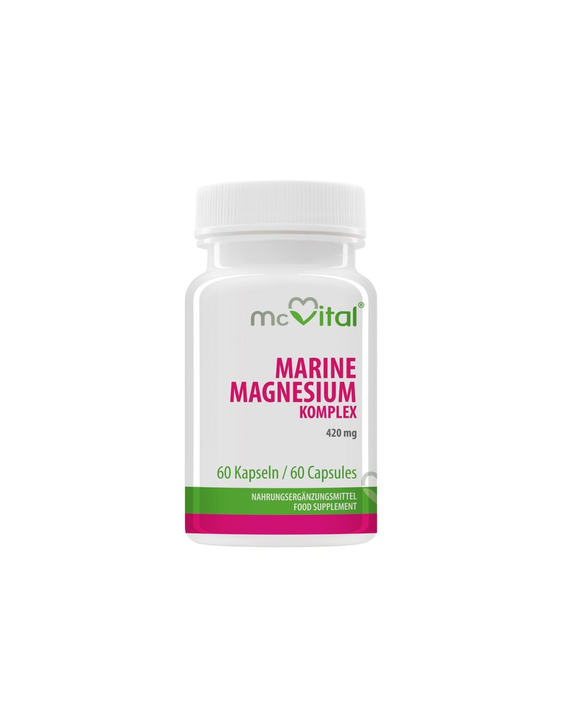 McVital® Marine Magnesium Komplex - Morski magnezijev kompleks 420 mg, 60 kapsula <tc>Vitabay</tc>