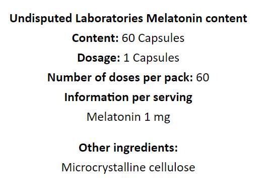 Melatonin 1 mg - 60 kapsula