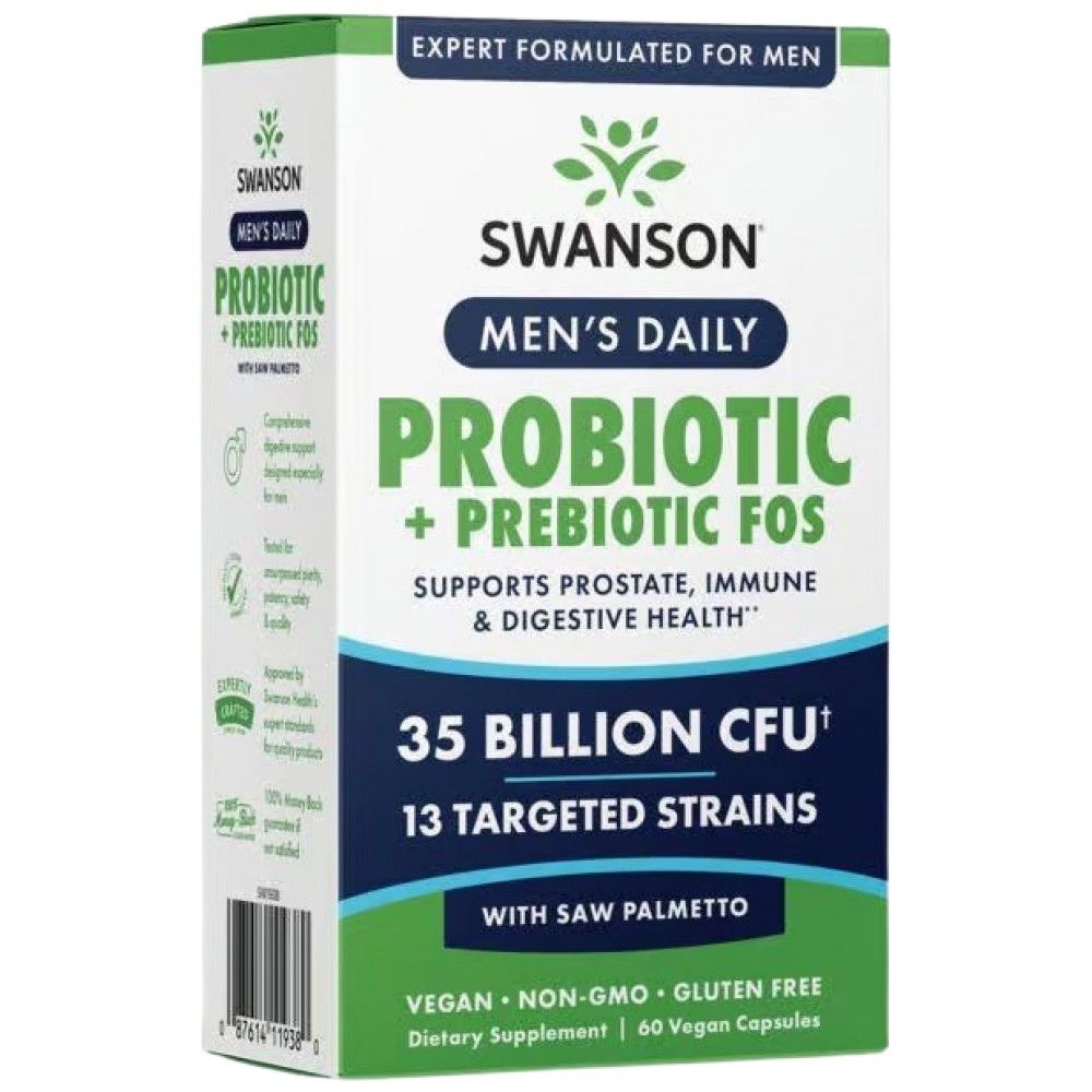Men's Daily Probiotic + Prebiotic FOS - 60 kapsula