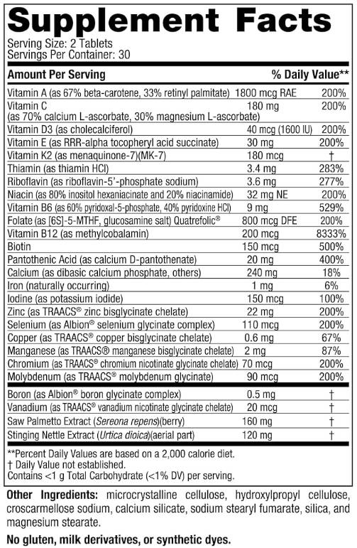 Multivitamin Extra Strength za muškarce - 60 tableta
