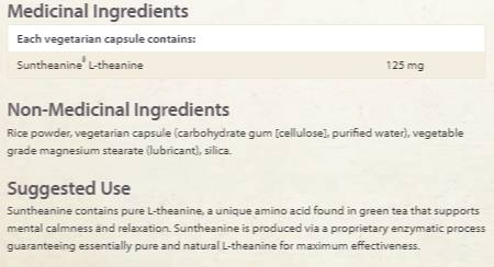 Mental Calmness/L-Theanine 125 mg - 60 kapsula