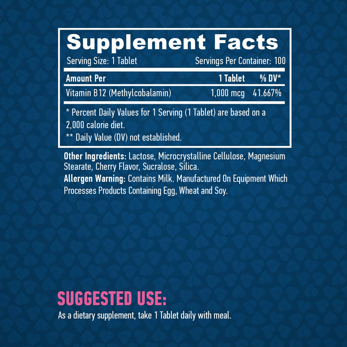 Metil B-12/1000 mcg/100 tab.