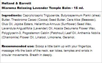 Miaroma opuštajuća lavanda | Temple balzam - 15 ml
