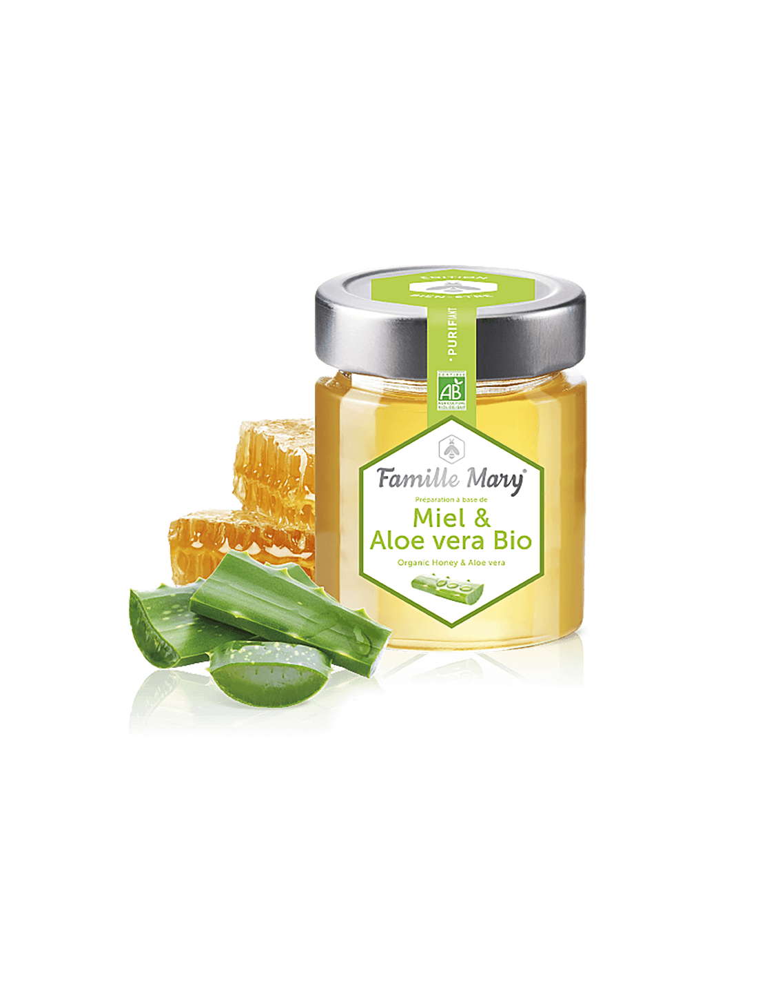 Miel & Aloe Vera Bio/Bio bagremov med + aloe vera, 170 g Famille Mary