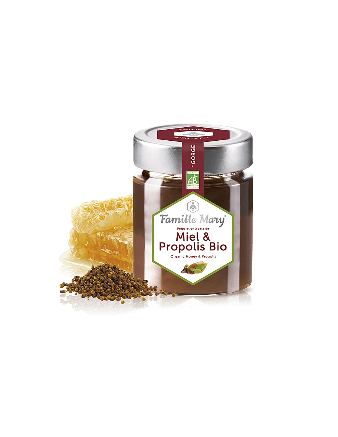 Miel & Propolis Bio/Bio bagremov med + propolis, 170 g Famille Mary