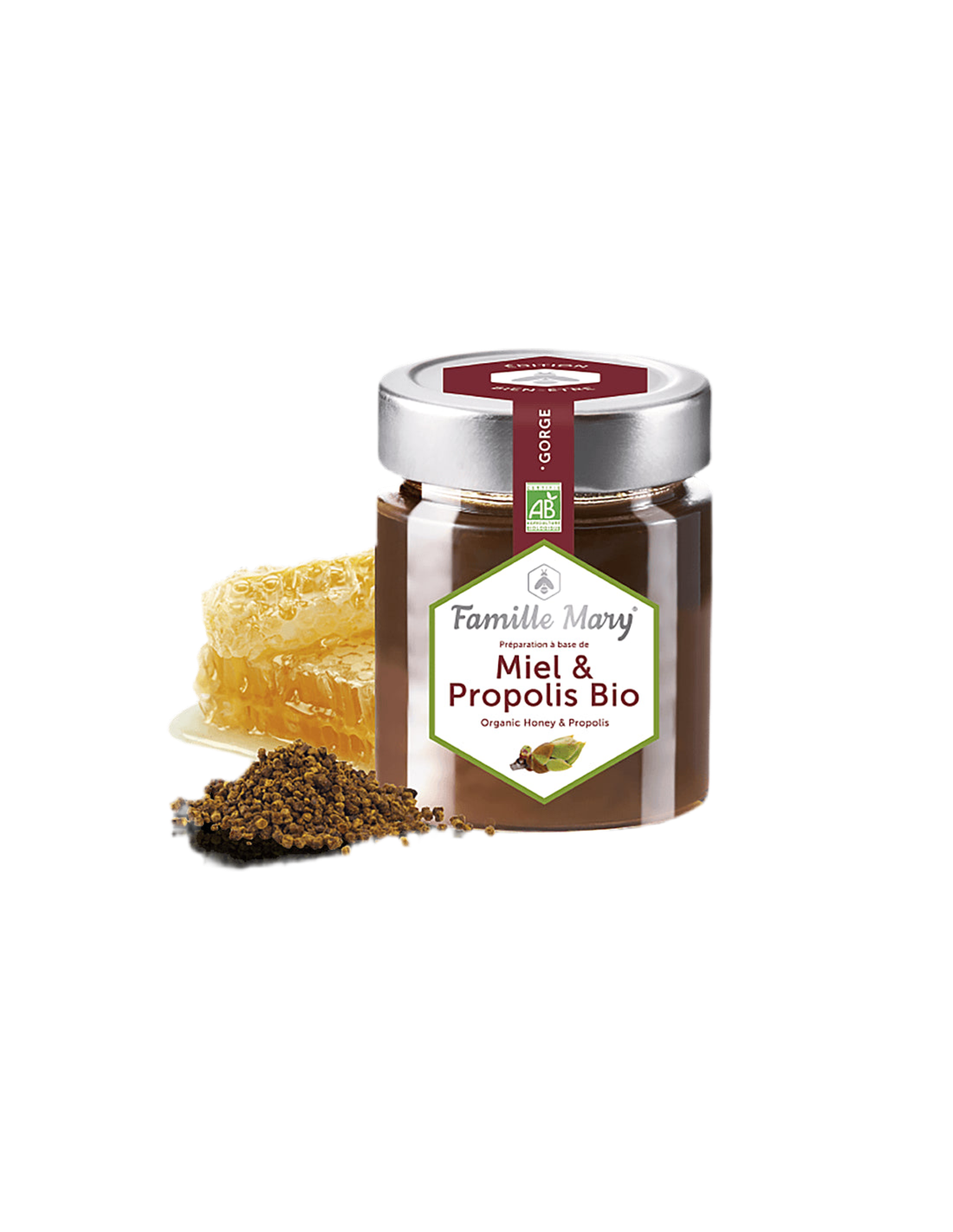 Miel & Propolis Bio/Bio bagremov med + propolis, 170 g Famille Mary