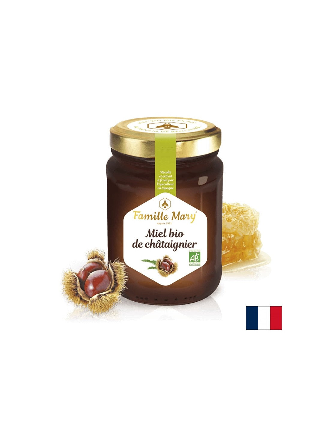 Miel bio de châtaignier/ Organski jestivi kestenov med, 230 g Famille Mary
