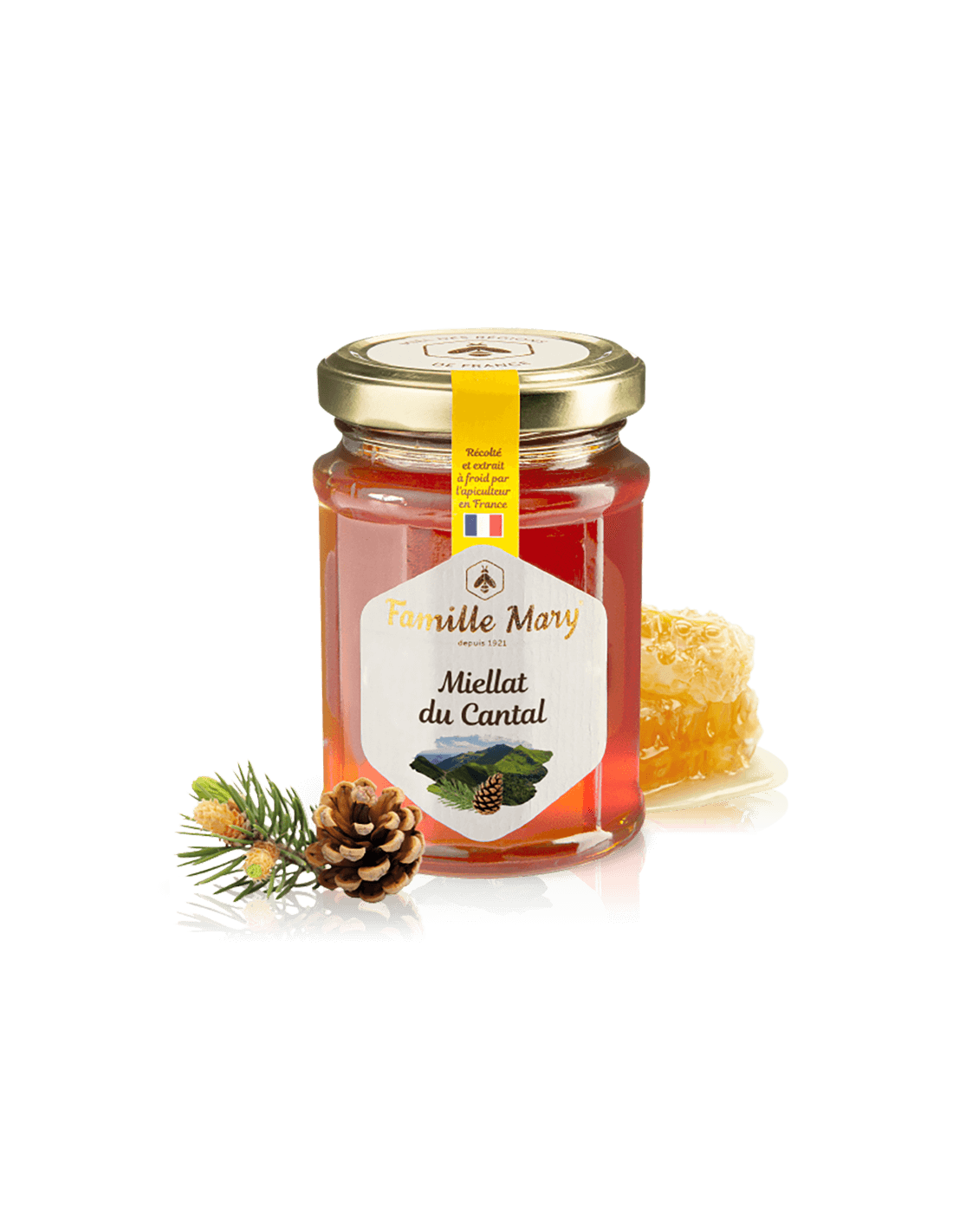 Miellat du Cantal/Pčelinji med (Honeydew) od borovih iglica, 230 g Famille Mary
