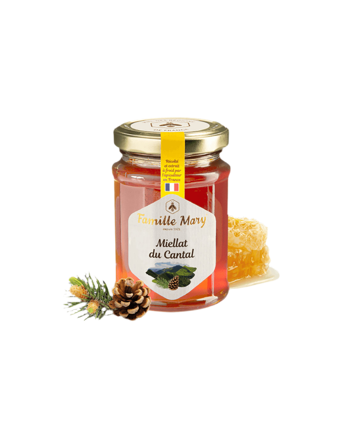 Miellat du Cantal/Pčelinji med (Honeydew) od borovih iglica, 230 g Famille Mary