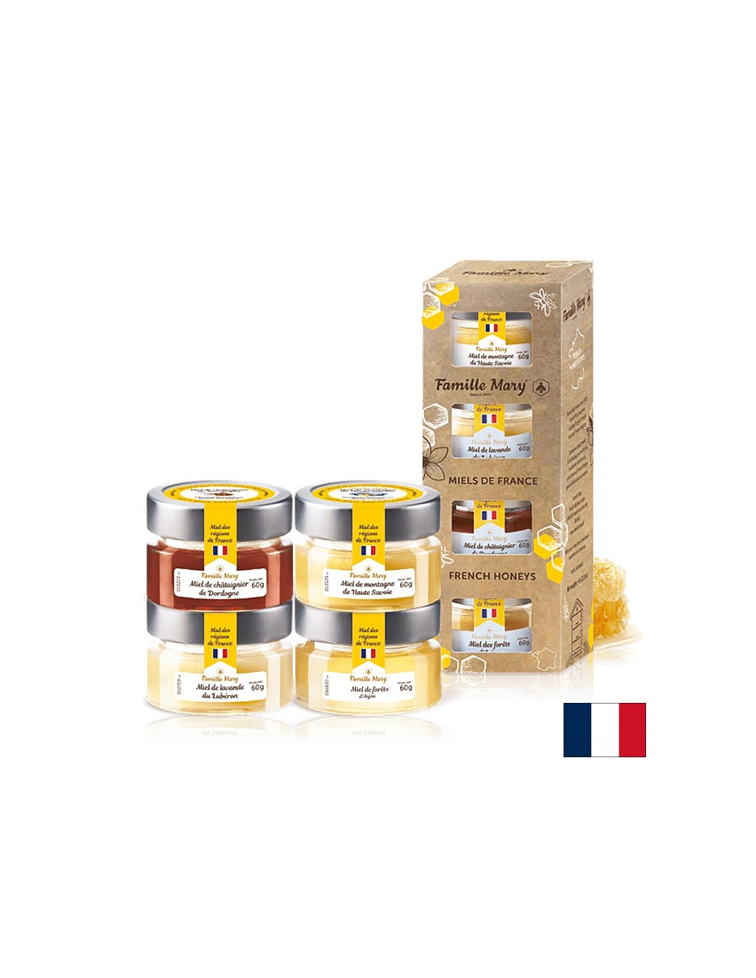 Selekcija pčelinjih medova iz Francuske - Miels De France, 4 kom. x 60g