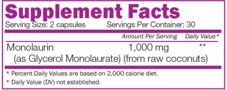 Monolaurin 1000 mg - 60 kapsula