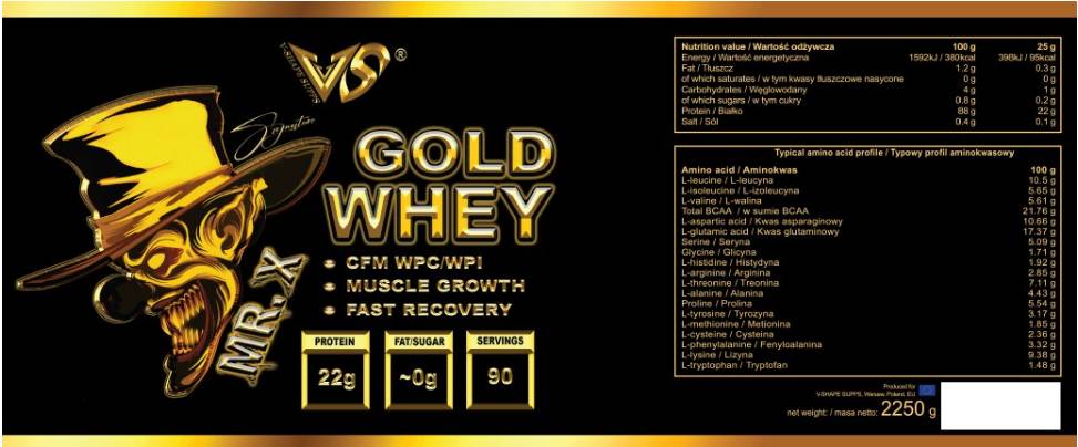 Mr. X Gold Whey 2250 grama