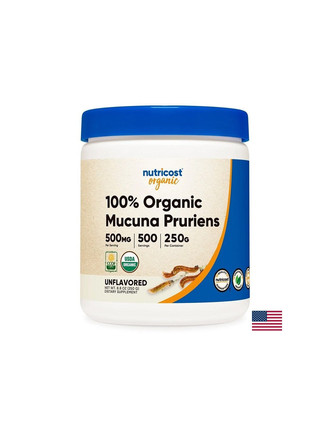 Stres i tjeskoba - Mucuna (Mucuna Pruriens) 400 mg, 250 g prah
