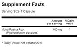 Muira Puama korijen 400 mg 90 kapsula