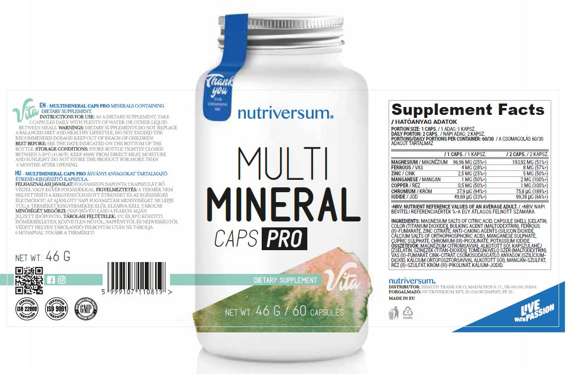 MultiMineral Caps Pro - 60 kapsula