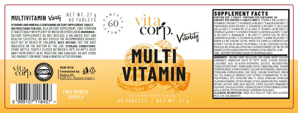 Multivitamin Vitality - 60 tableta