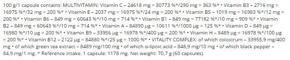 Multivitamin Compressed Caps - 60 kapsula