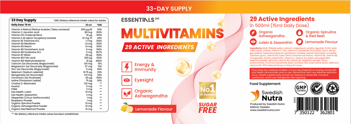 Multivitamini 29 aktivnih sastojaka - 33 doze, 500 ml