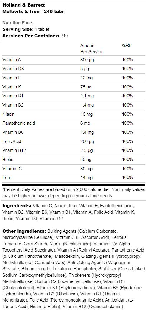 Multivitamini & Željezo - 240 tableta