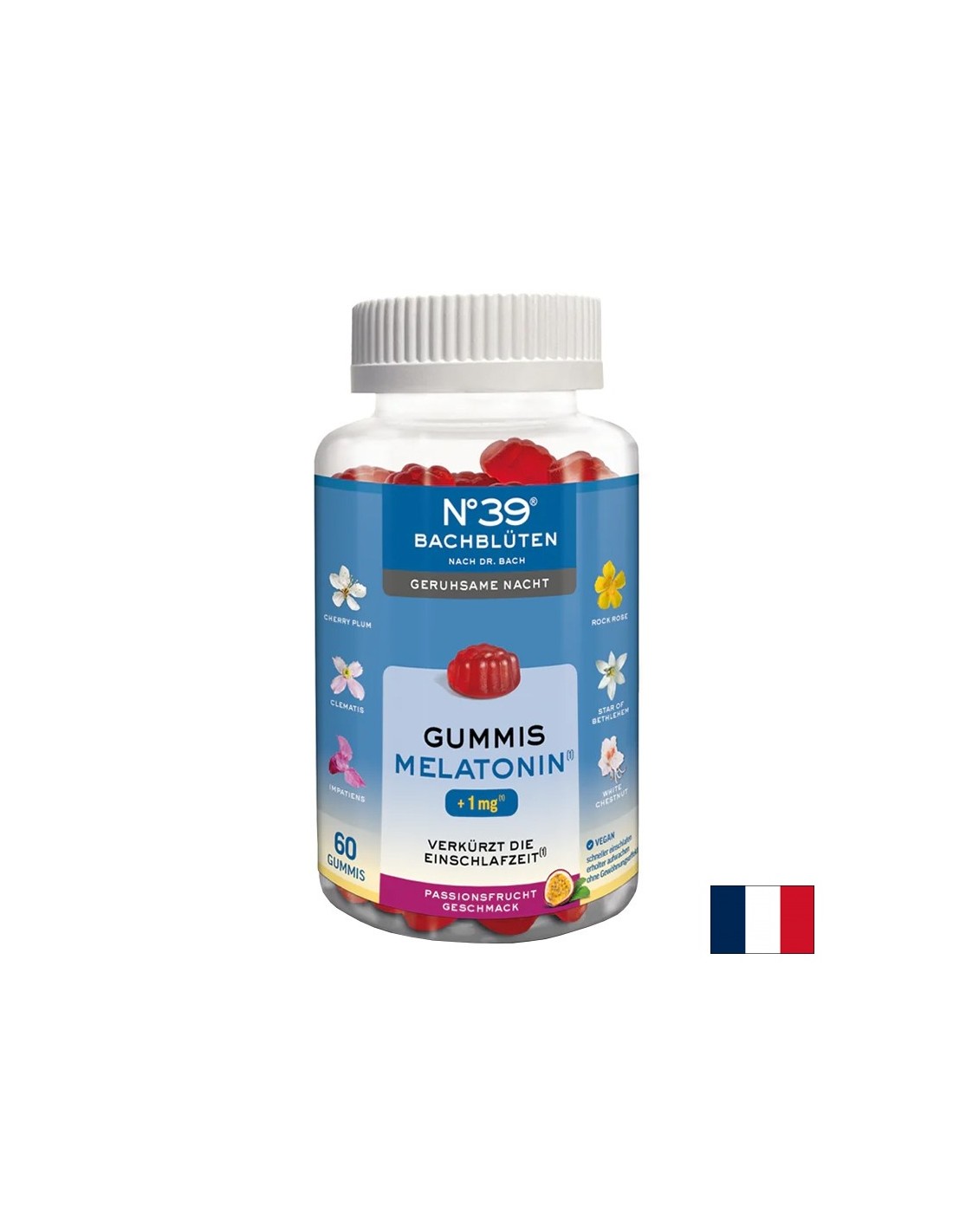 Laku noć - Esencije Dr. Bacha + Melatonin N°39, 60 žele tableta s okusom voća <tc>Lemon Pharma</tc>