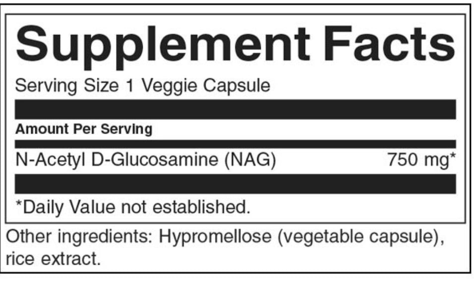 N-Acetil D-Glukozamin (NAG) 750 mg - 60 kapsula