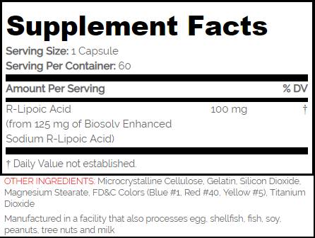 NA-R-ALA 100 mg/Stabilna R-ALA - 60 kapsula